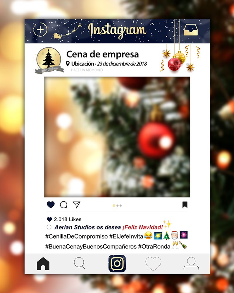 sentido Sumergir sin cable Photocall Instagram Navidad II | SetecientosGramos